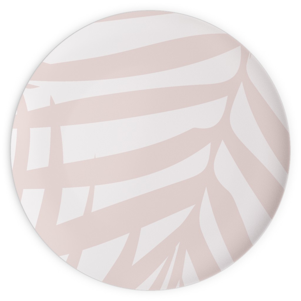 Fronds - Petal Pink Plates, 10x10, Pink