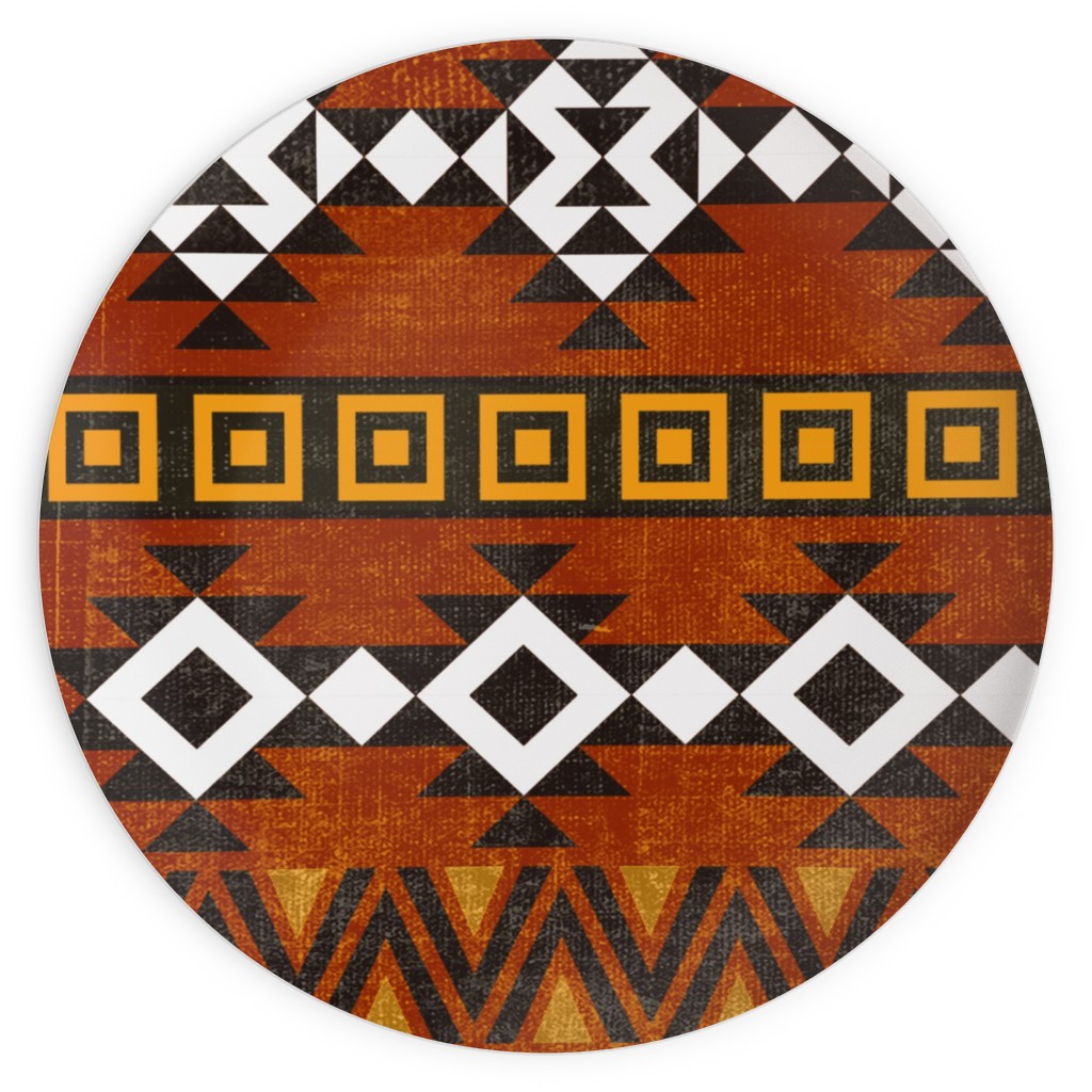 Modern Desert - Rust Plates, 10x10, Orange, Orange