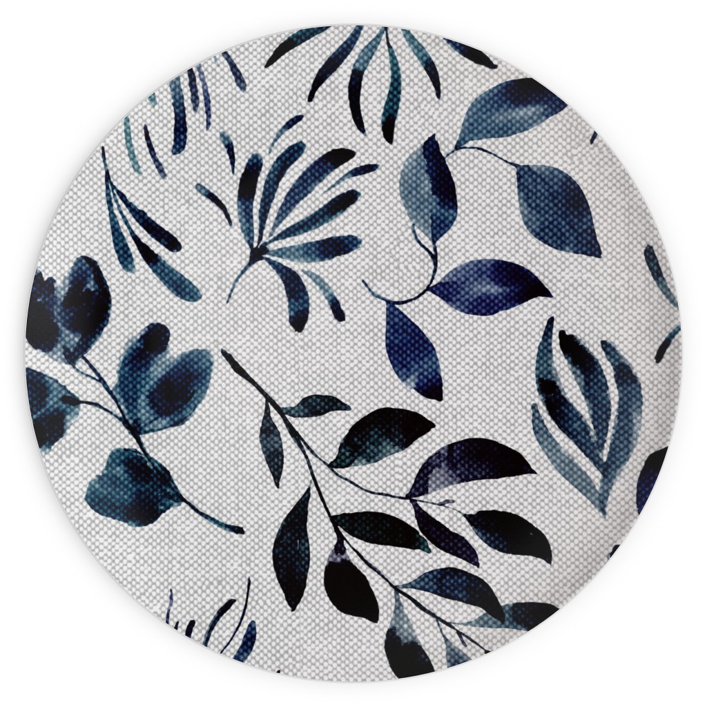 Leaves Nature Botanical Prints Plates, 10x10, Blue, Silhouette