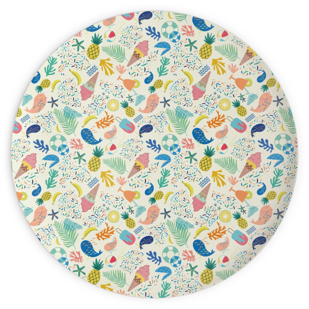 Ohlala Summer - Multi Plates, 10x10, Multicolor