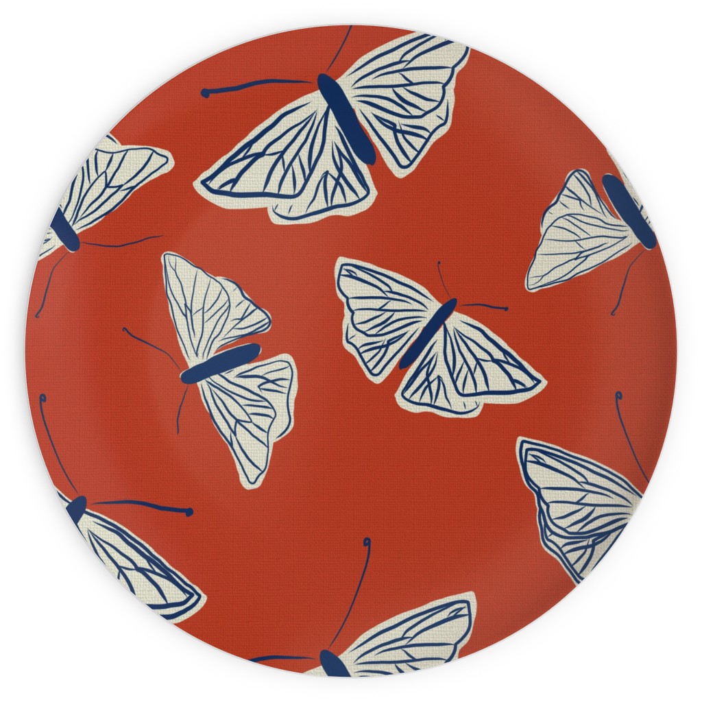 Moths - Rust Plates, 10x10, Red