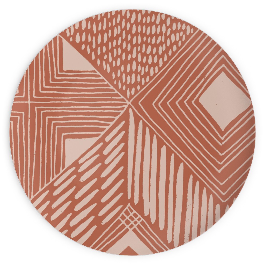 Neutral Retreat - Terracotta Plates, 10x10, Pink