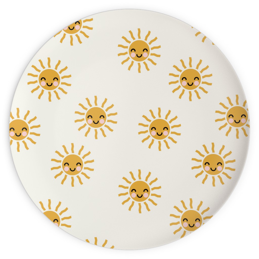 Cute Sunshine - Yellow Plates, 10x10, Yellow