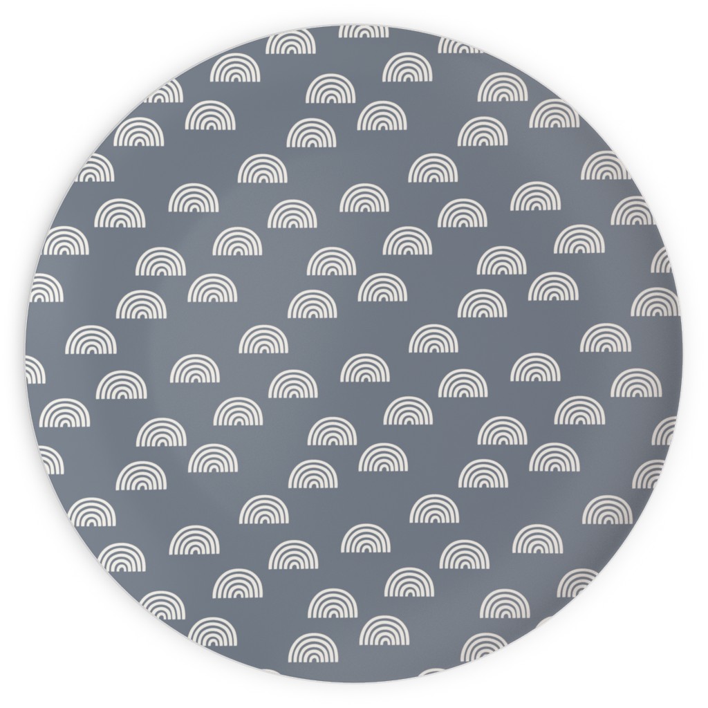 Scattered Rainbows Plates, 10x10, Blue