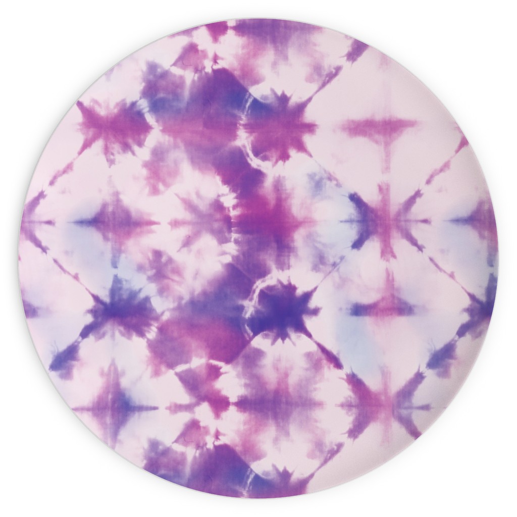 Tie-Dye - Purple and Pink Plates, 10x10, Purple