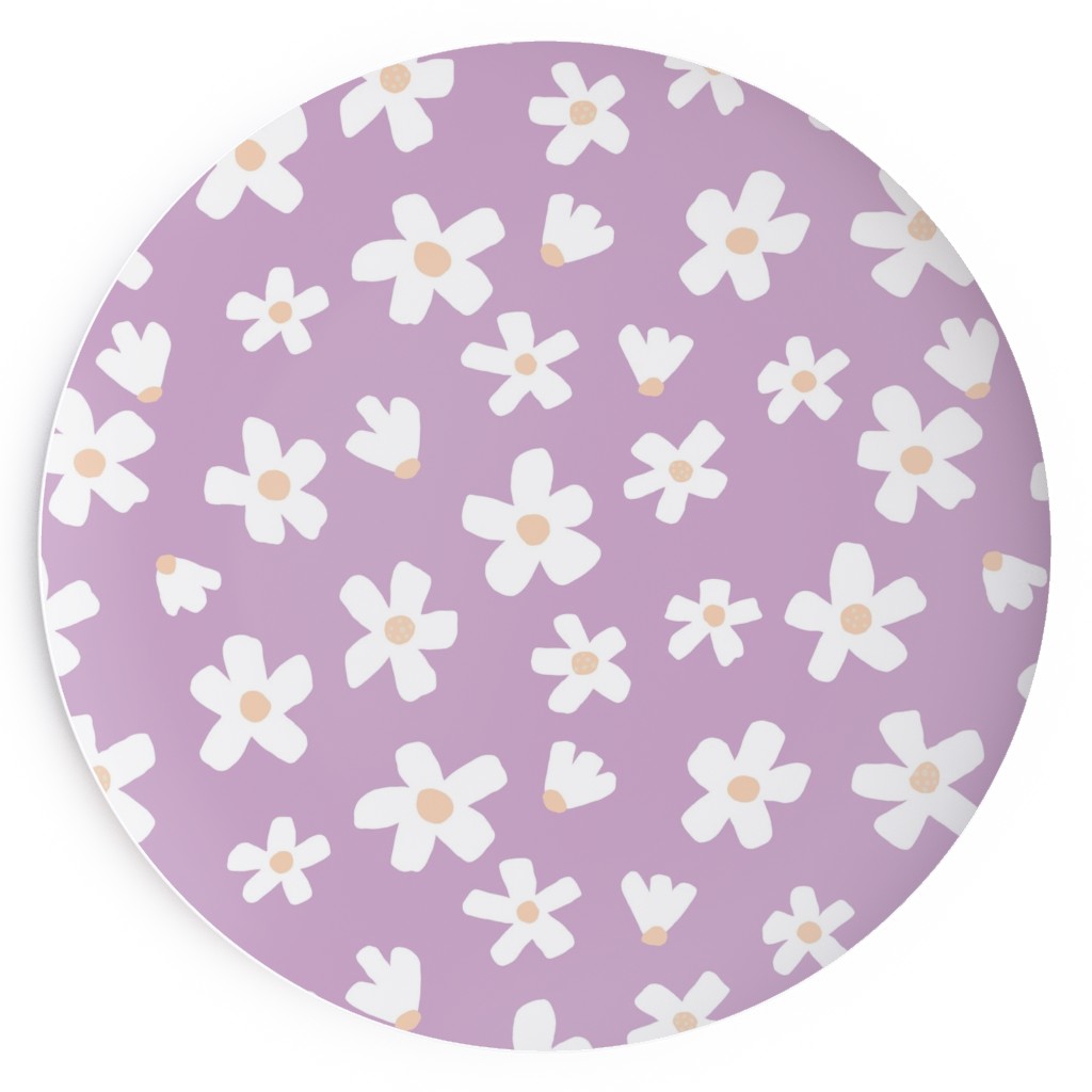 Daisy Garden Floral - Purple Salad Plate, Purple