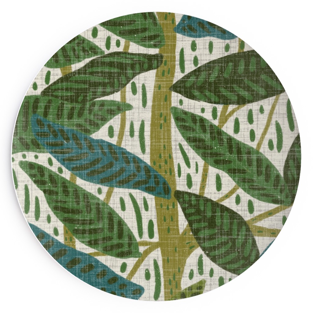 Jungle Foliage - Green Salad Plate, Green