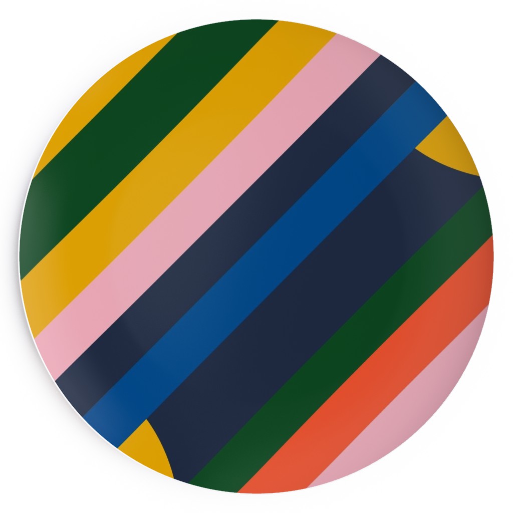 Modernist Loop - Multi Salad Plate, Multicolor