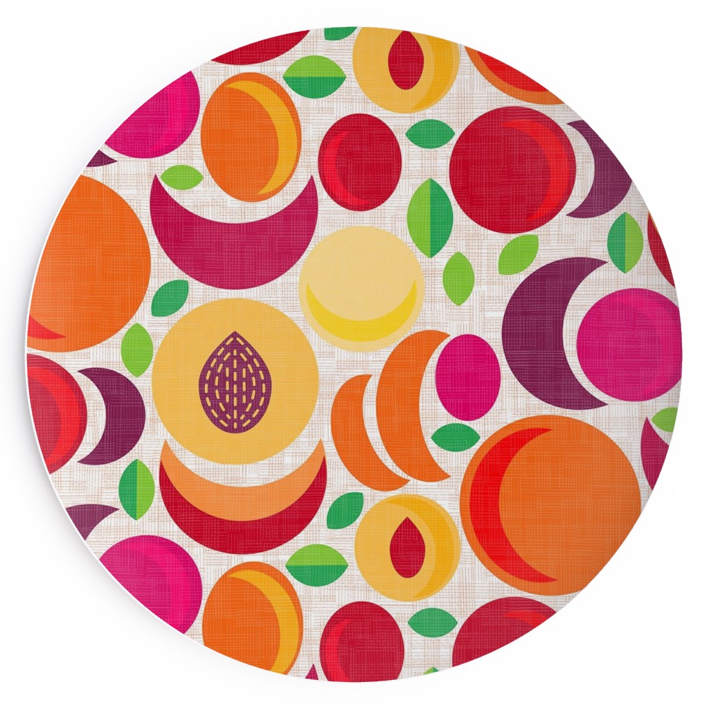 Plum Peach Perfection - Multi Salad Plate, Orange