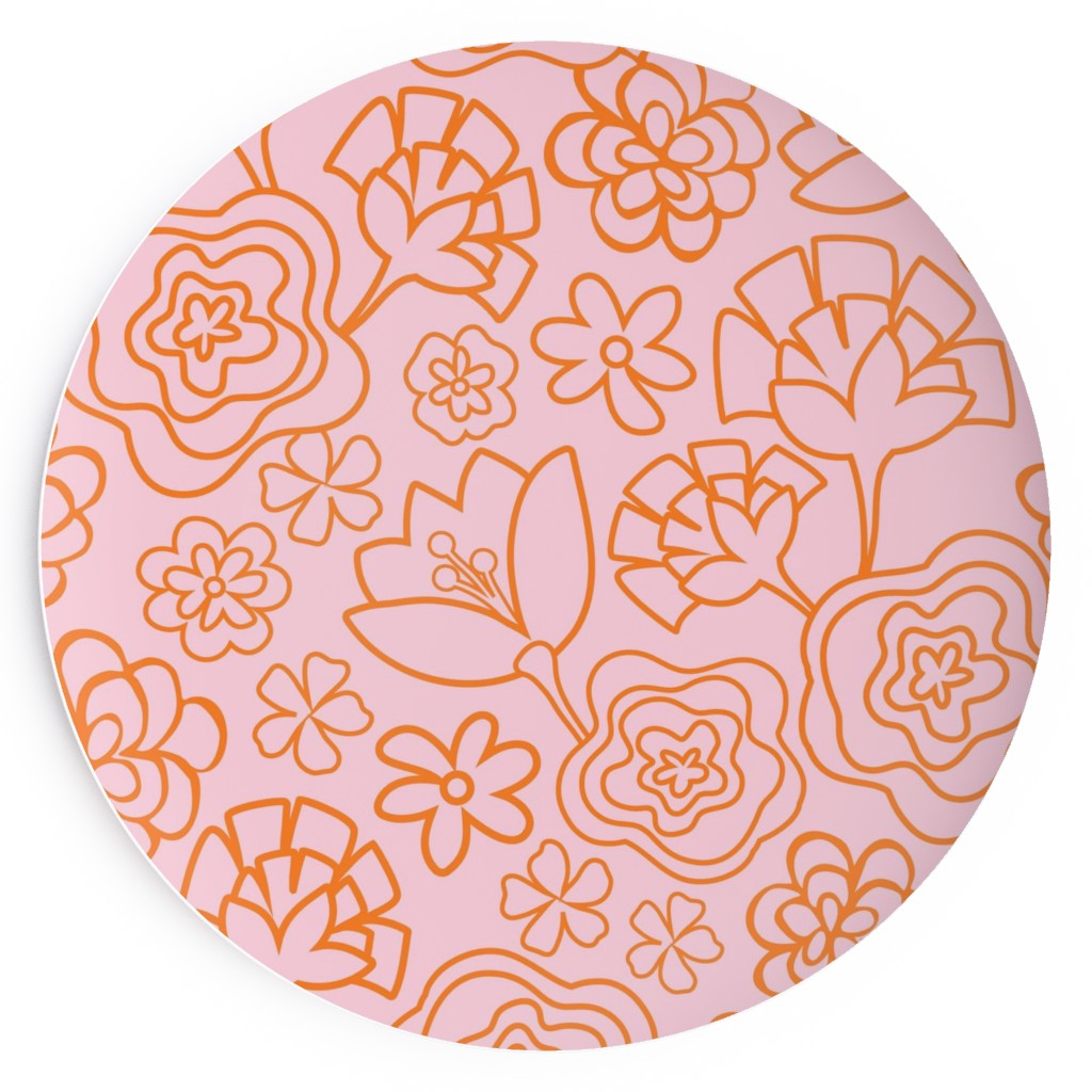 Flower Confetti - Pink Salad Plate, Pink