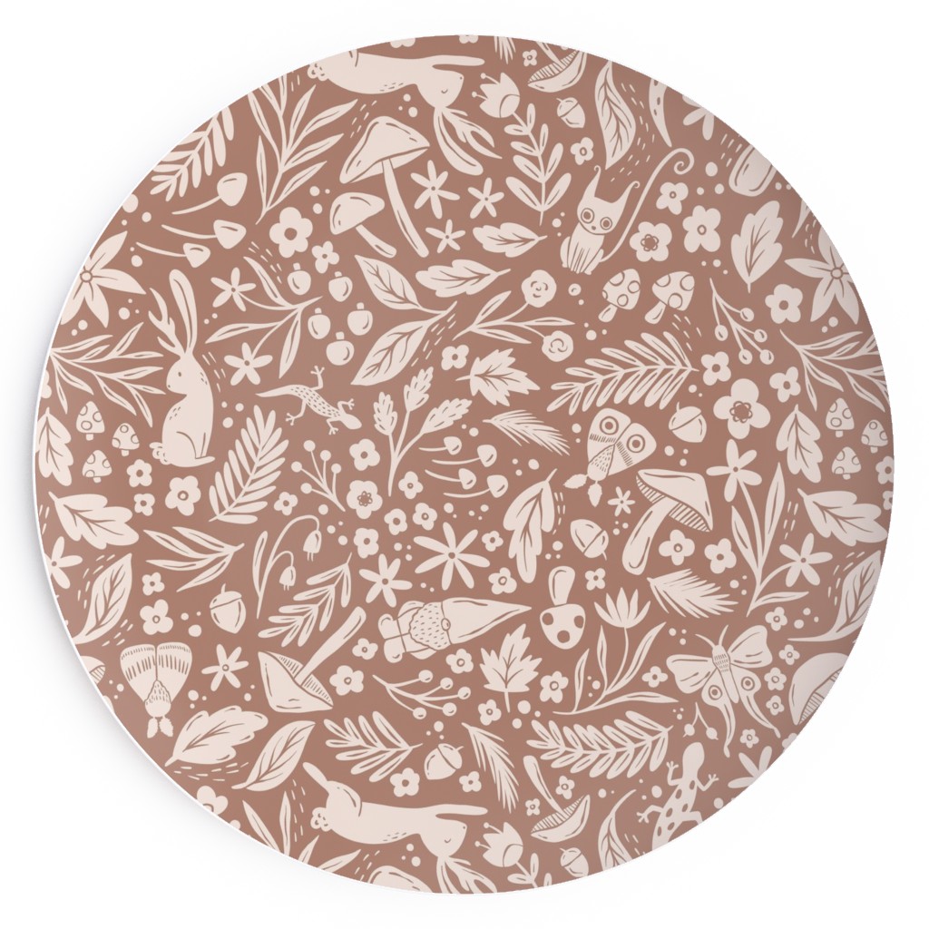 Enchanted Forest - Sienna Salad Plate, Brown