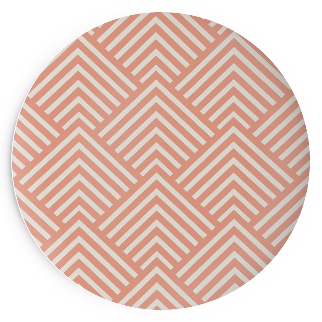 Mod Triangles - Blush Salad Plate, Pink