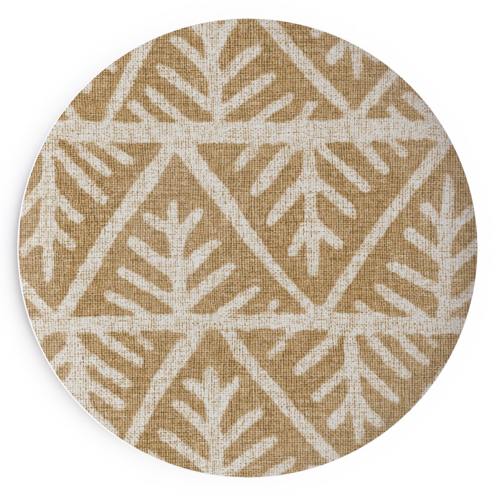 Textured Mudcloth Salad Plate, Brown