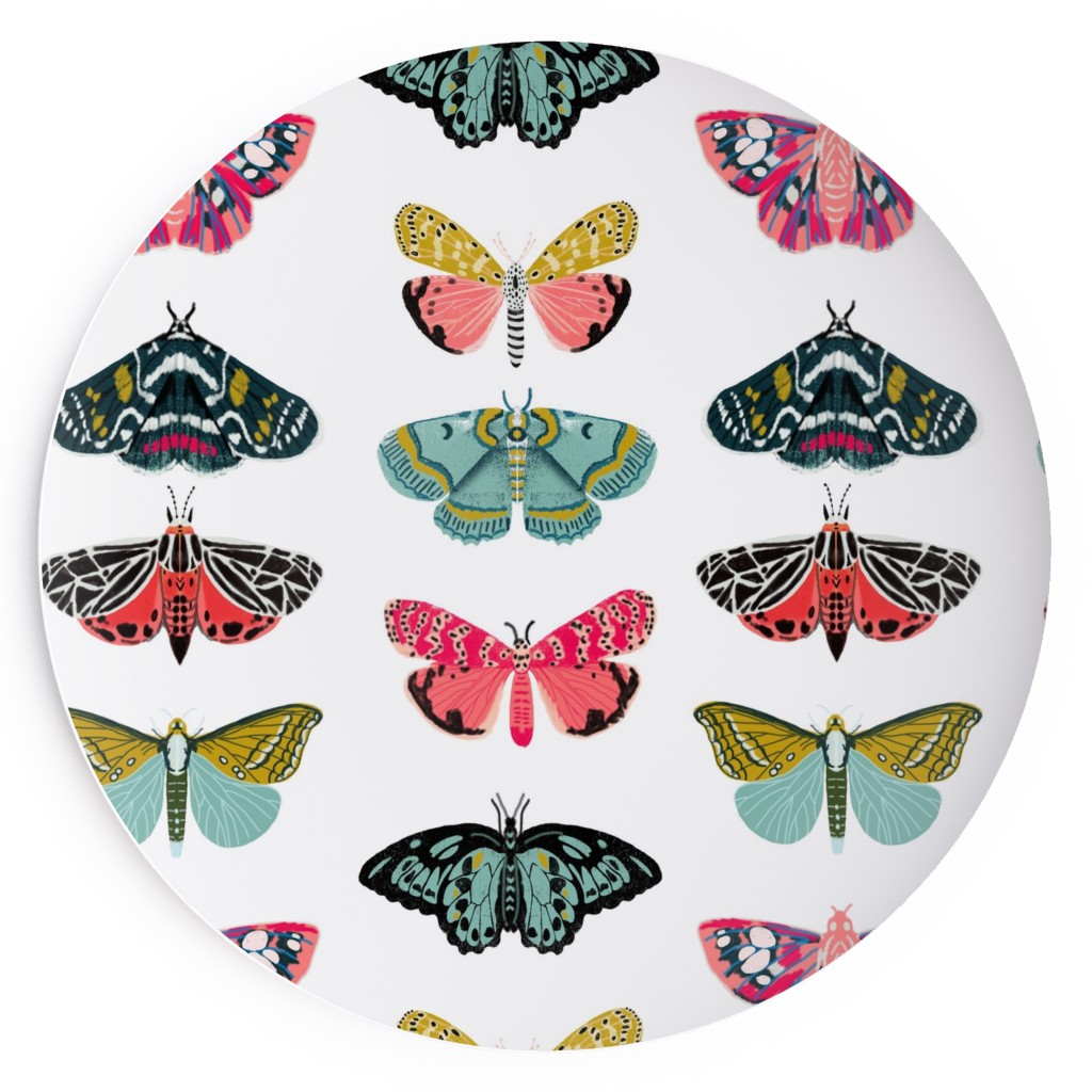 Moths and Butterflies Spring Garden - Light Salad Plate, Multicolor