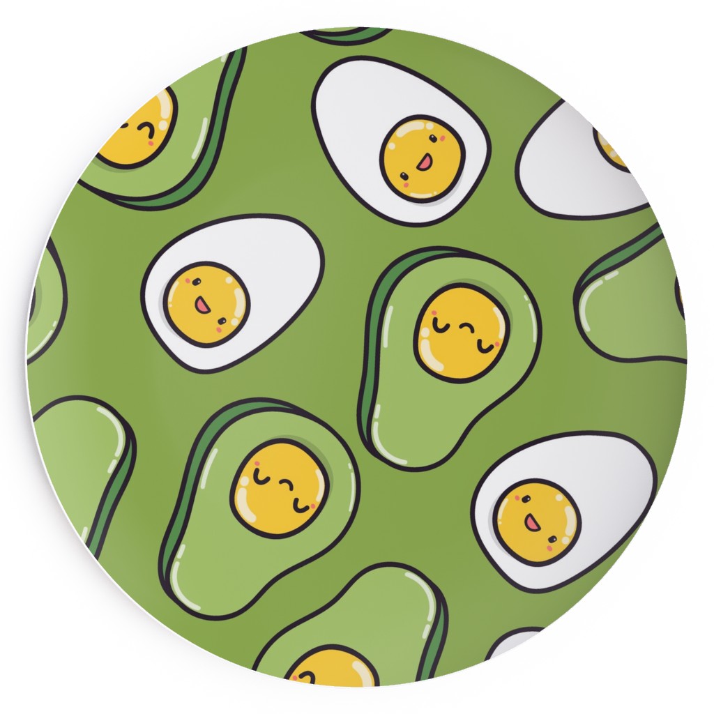 Cute Egg and Avocado Green Salad Plate Shutterfly