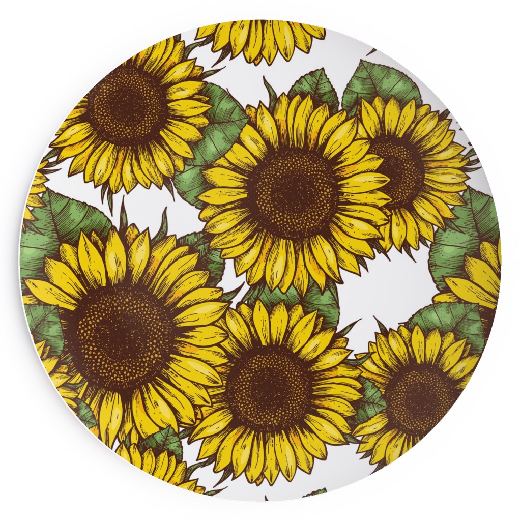 Sunflowers Salad Plate, Yellow