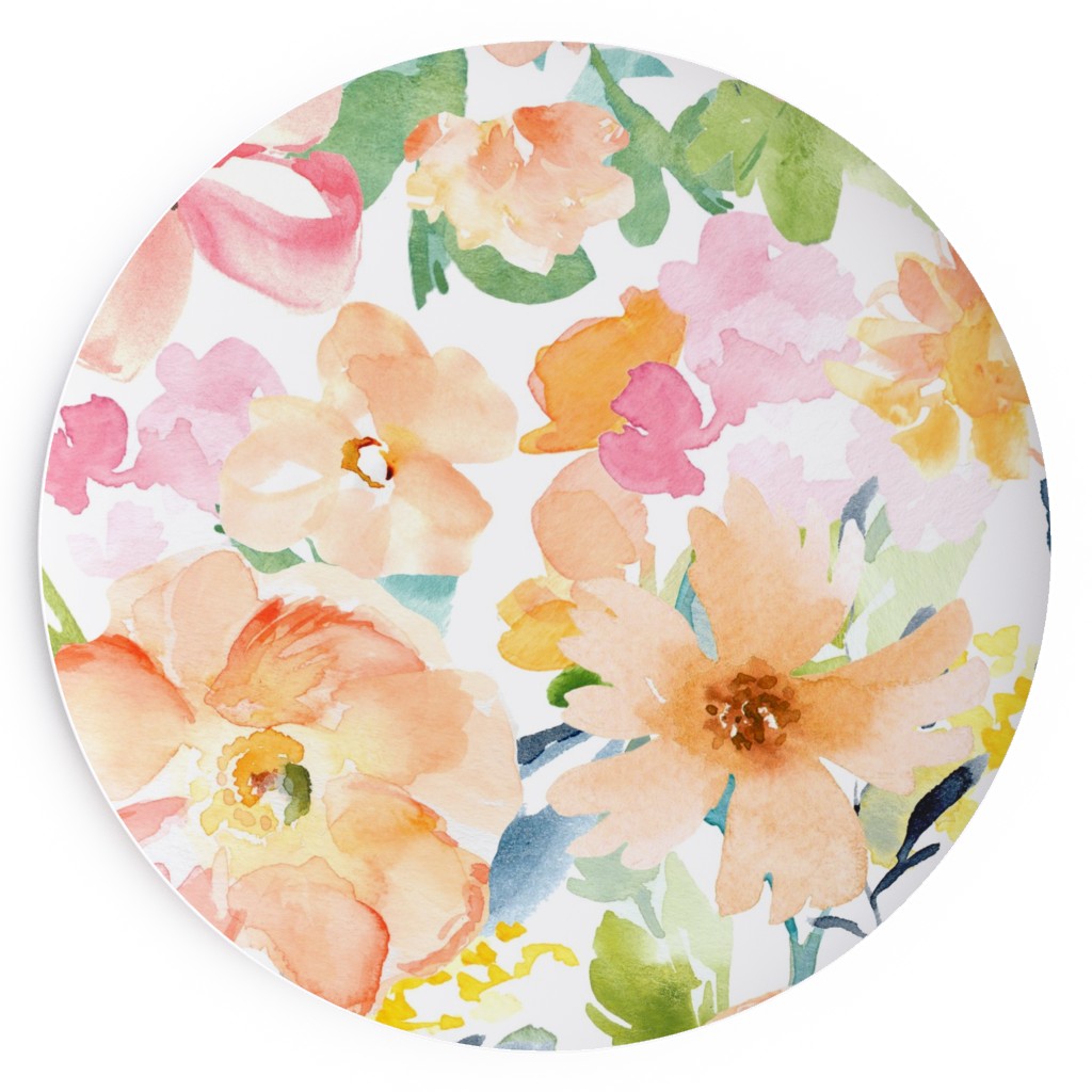 Floral Love Print Salad Plate, Multicolor