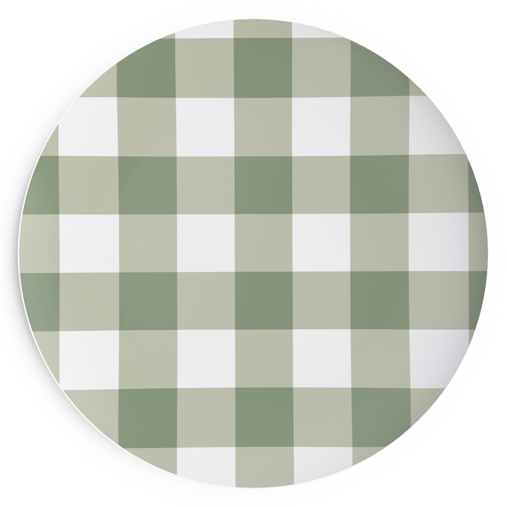 Plaid - Green Salad Plate, Green