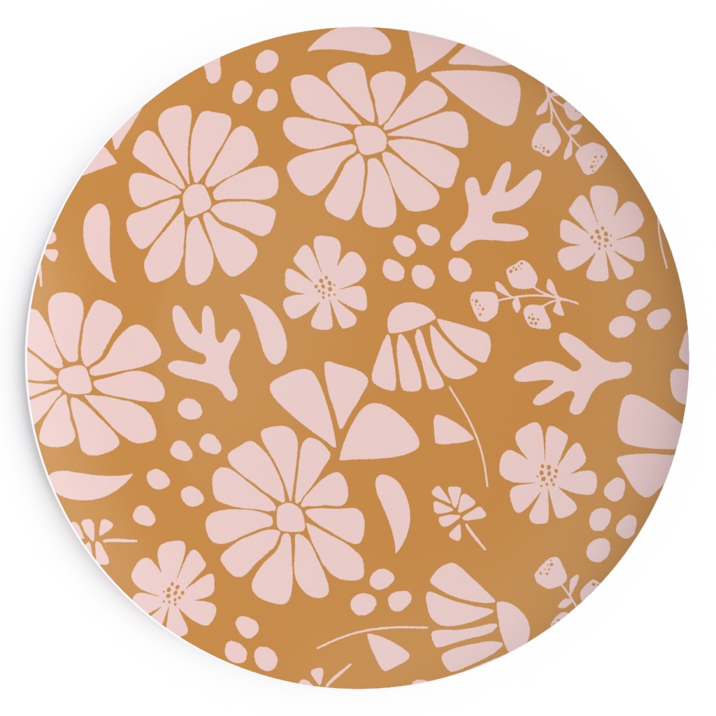 Jungle Floral Orange and Pink Salad Plate Shutterfly