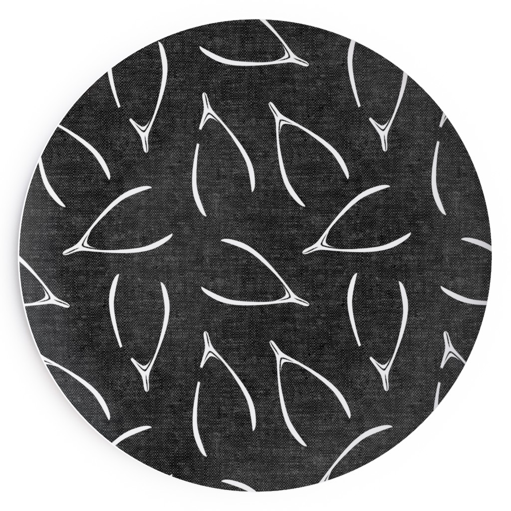 Wishbones - Gray Salad Plate, Gray