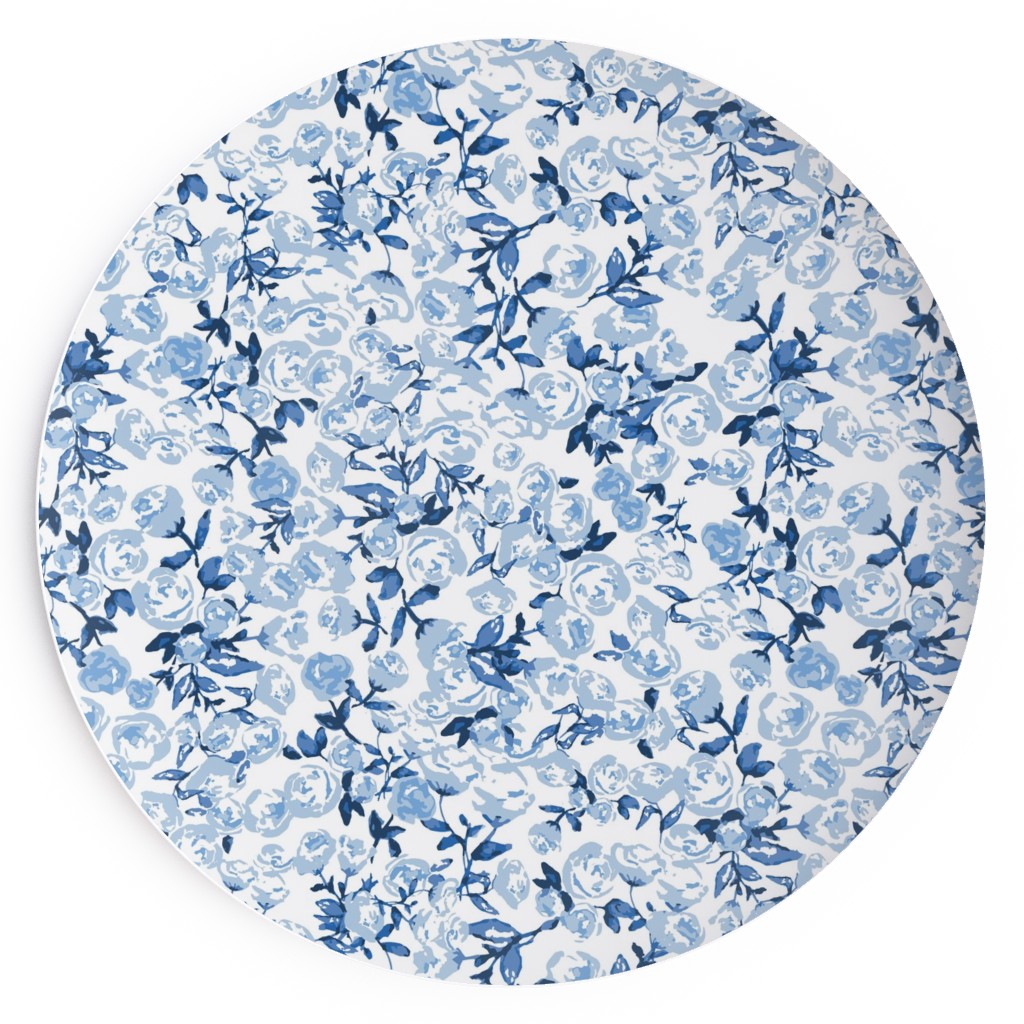 a Thousand Roses - Blue Salad Plate, Blue