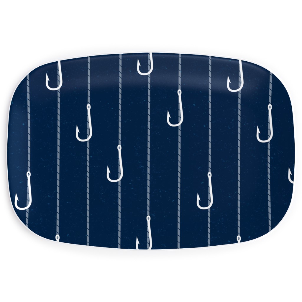 Cast a Line Serving Platter, Blue, True Blue