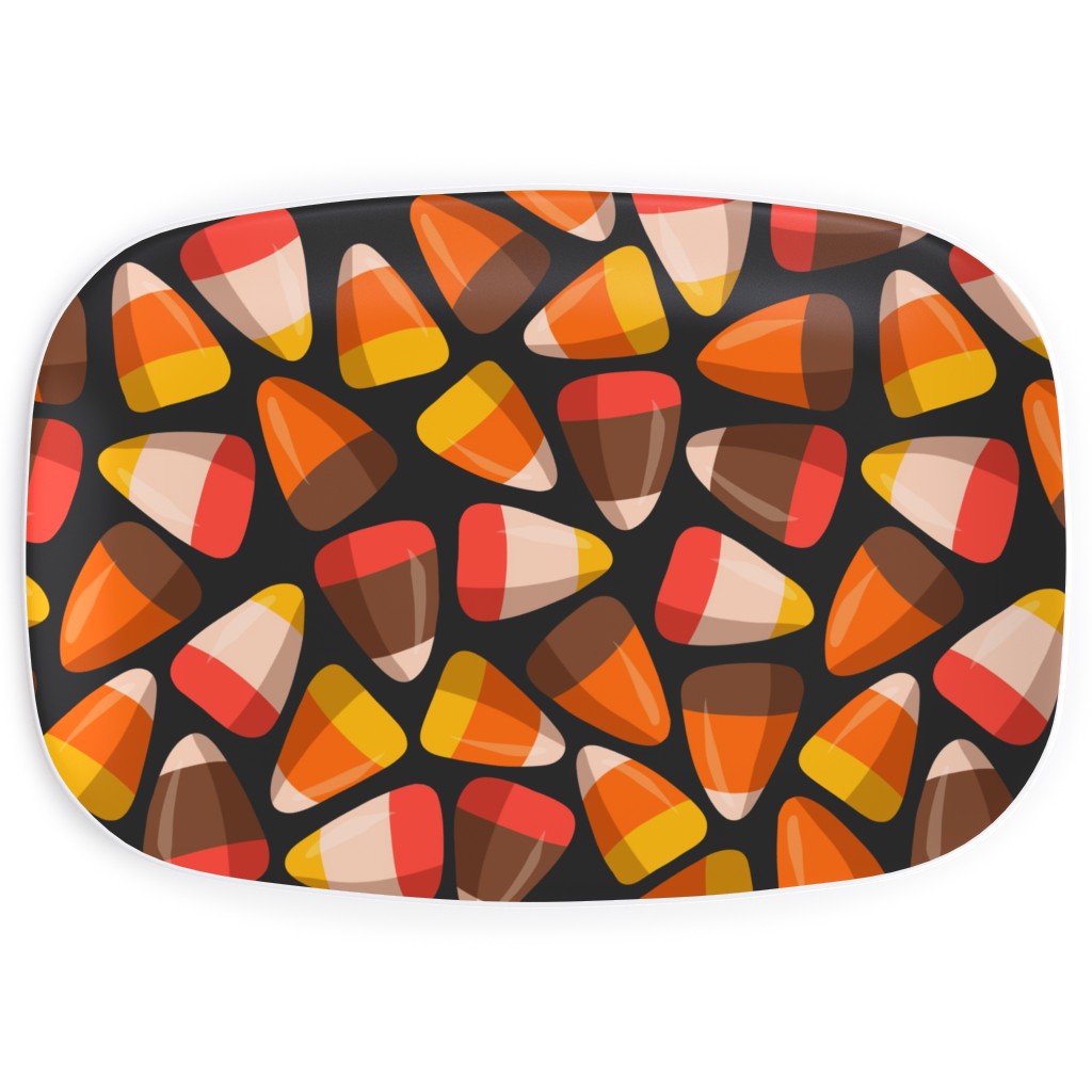 Candy Corn - Midnight Serving Platter, Orange, Orange
