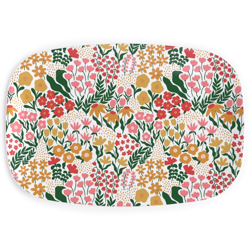 Wild Meadow - Light Serving Platter, Multicolor