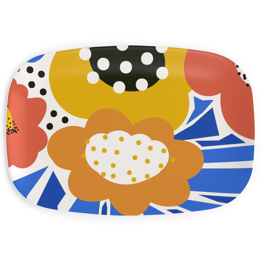 Papercut Flowers - Multi Serving Platter, Multicolor