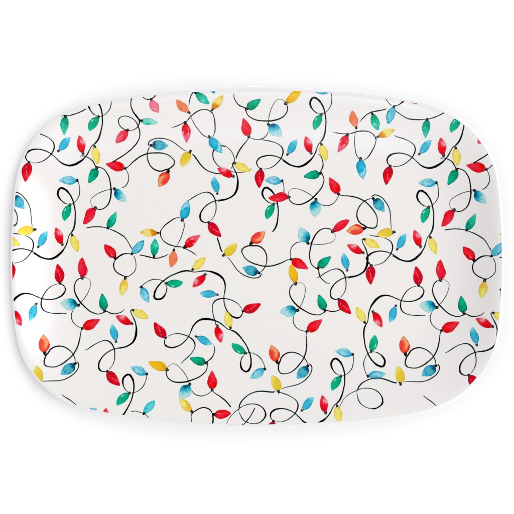 Christmas Lights Decoration - Multi Serving Platter, Multicolor