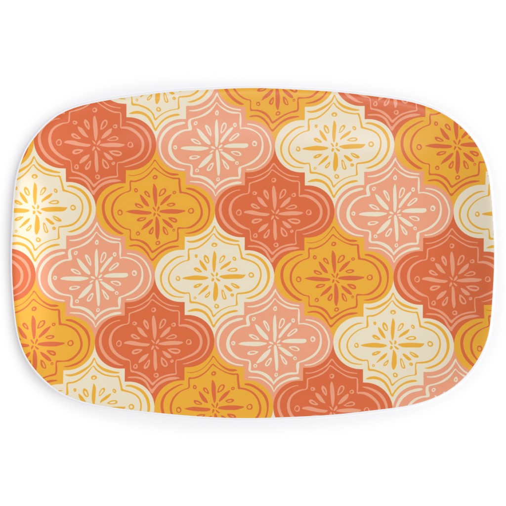 Arabesque - Warm Serving Platter, Orange