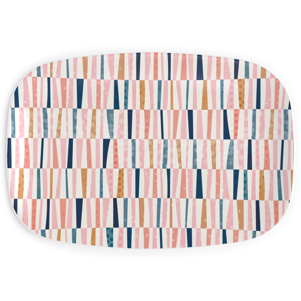 Patchwork Stripes - Multi Serving Platter, Multicolor