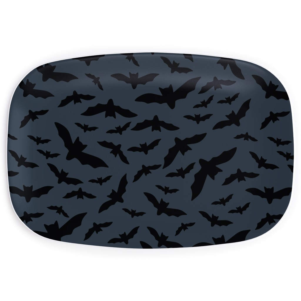 Black Bats Serving Platter, Black