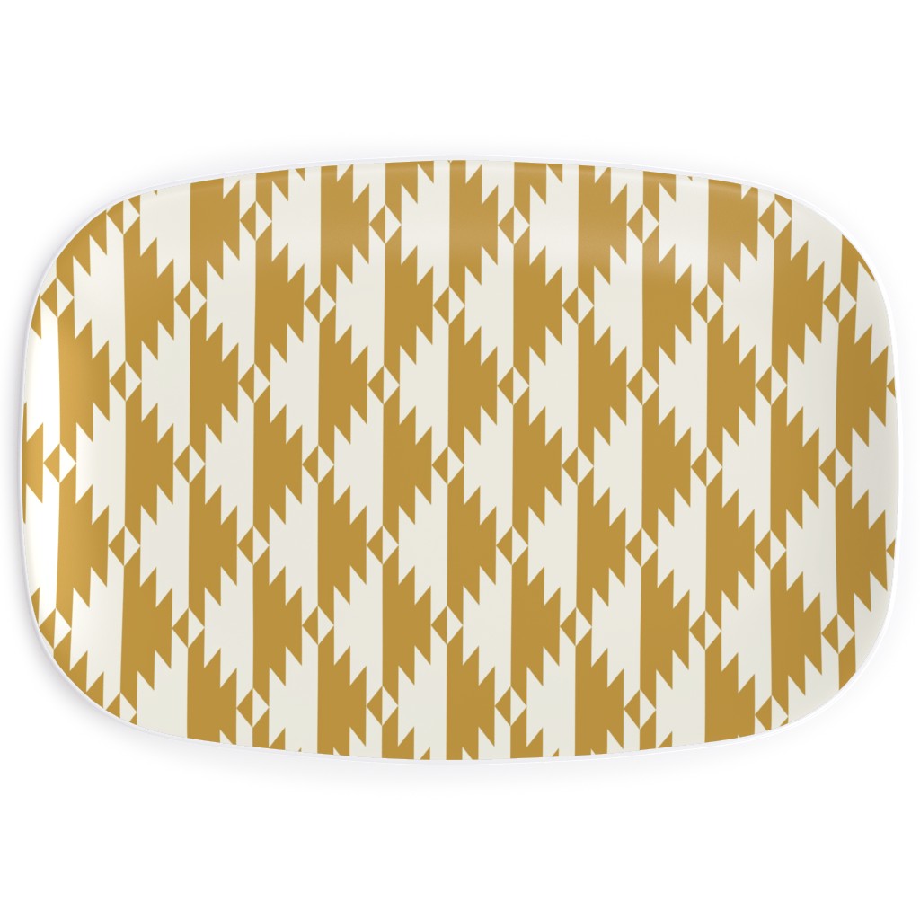 Tribal - Gold Serving Platter, Yellow, Classic Yellow