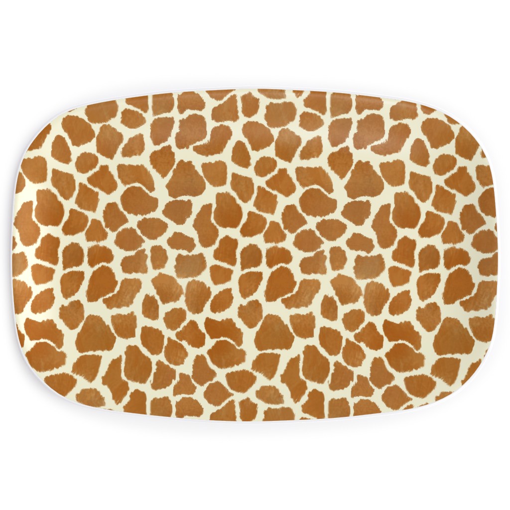 Giraffe Spots Serving Platter, Brown