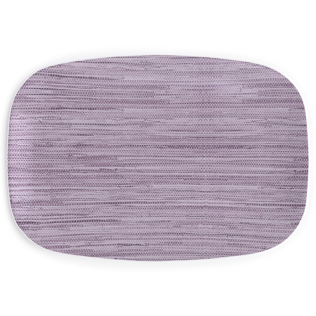 Grasscloth Serving Platter, Purple