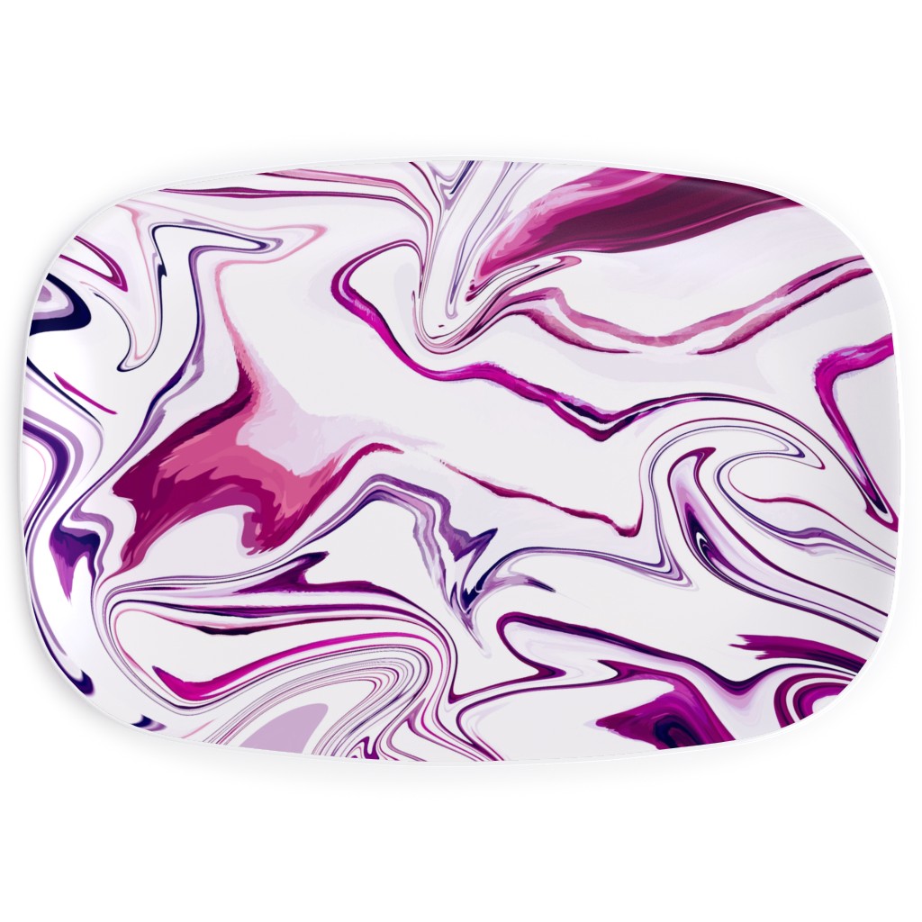 Marble - Mulberry Serving Platter, Pink