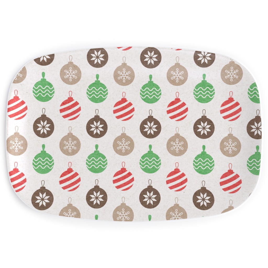Christmas Ornaments Serving Platter, Multicolor