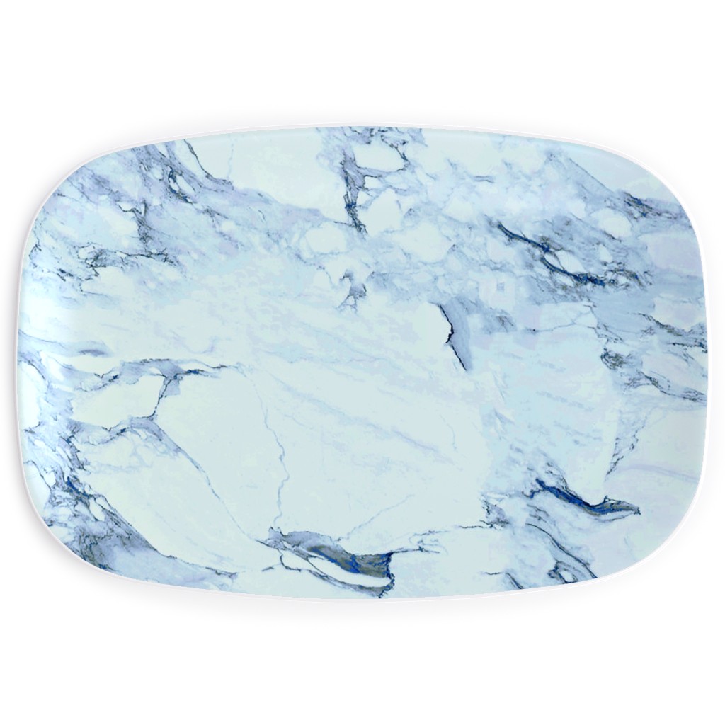 Marble - Blue Serving Platter, Blue