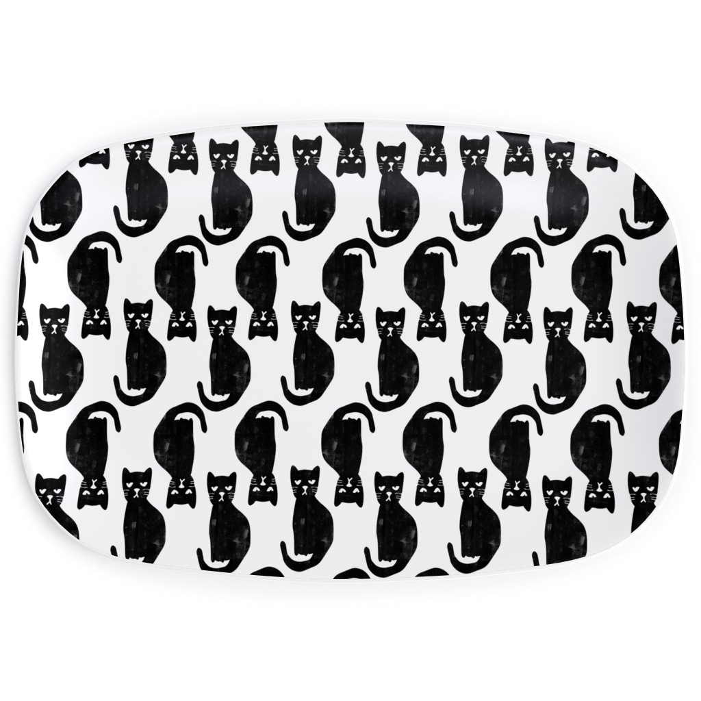 Black Cat Serving Platter, Black