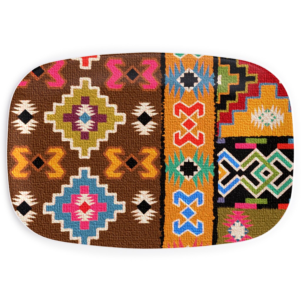 Kilim - Brown Serving Platter, Multicolor