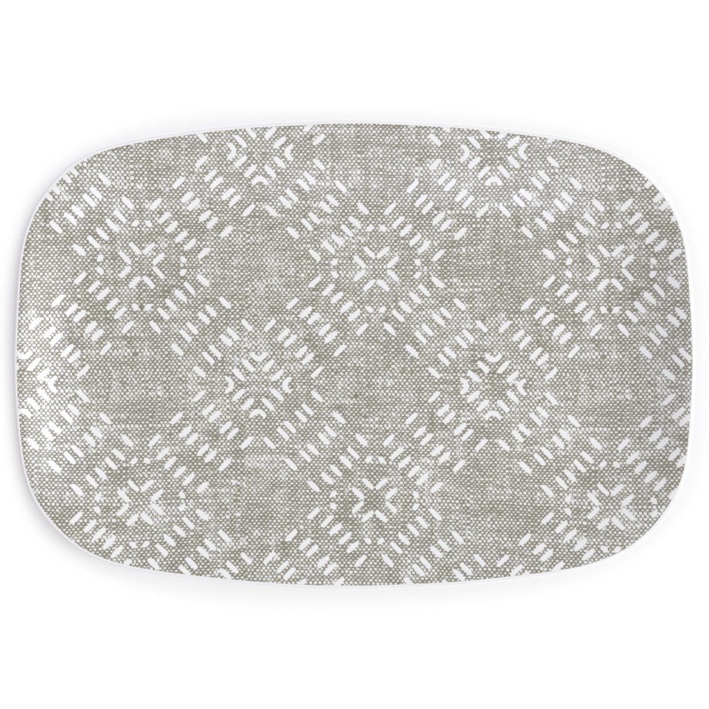 Modern Farmhouse Tile - Neutral Serving Platter, Gray