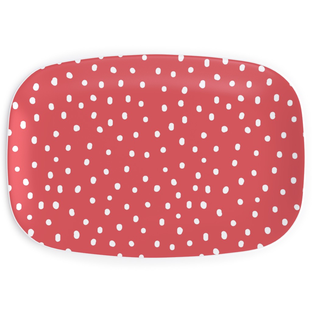 It's Snowing Serving Platter, Red, Flamingo