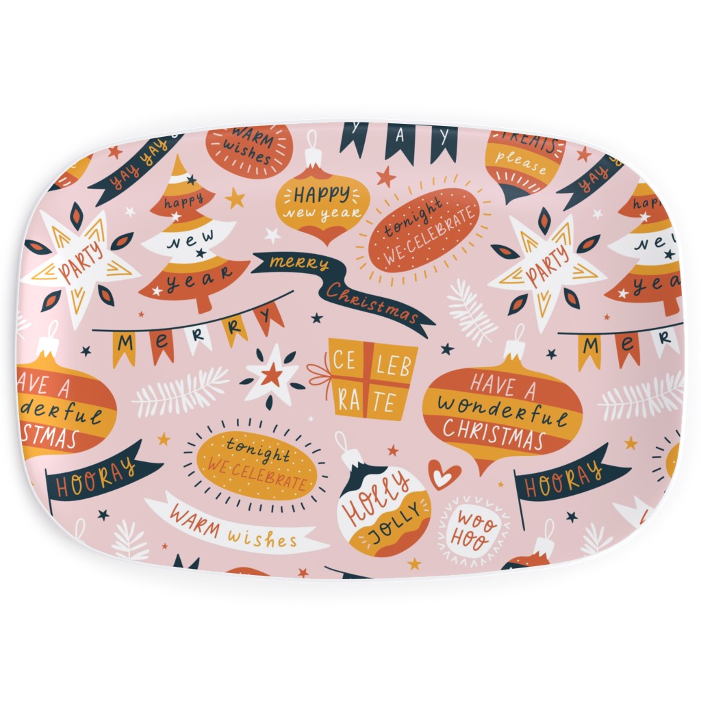 Seasons Greetings Serving Platter, Multicolor