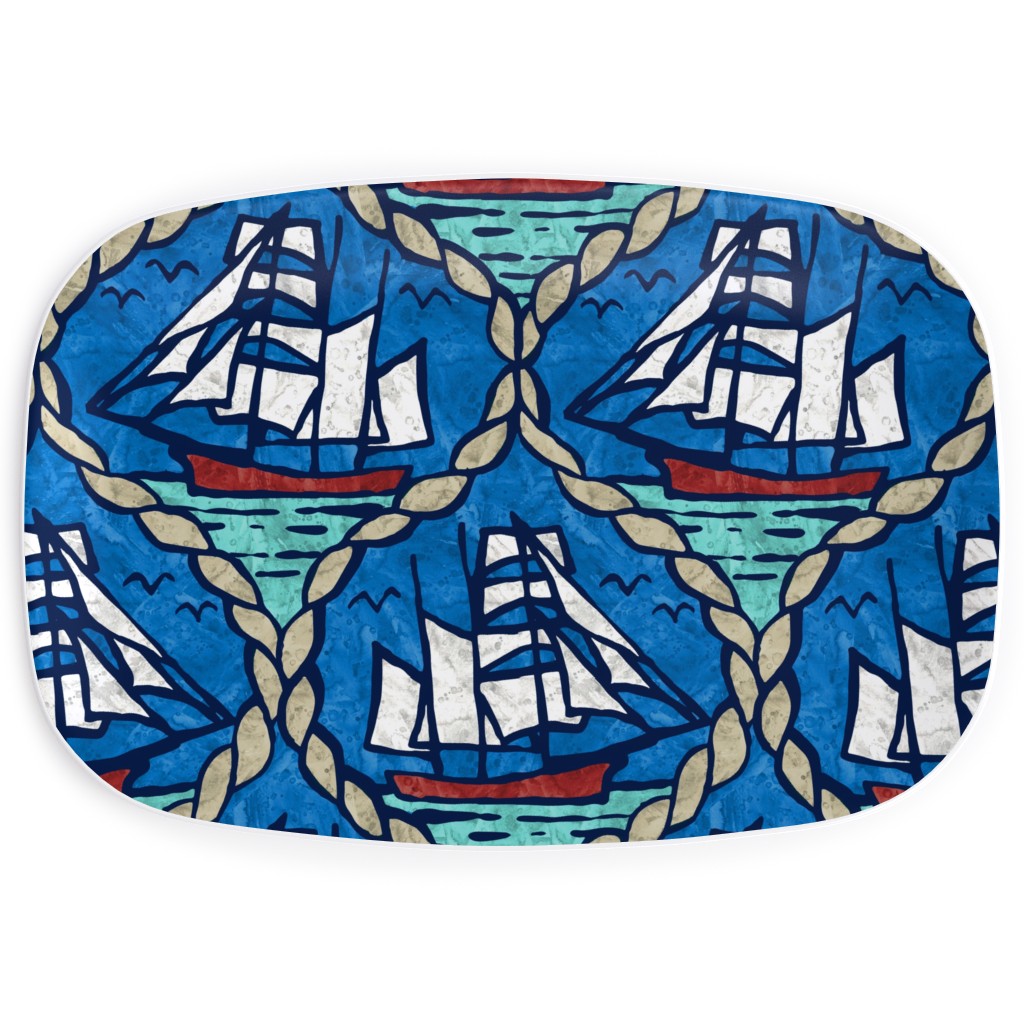 Maritime Serving Platter, Blue, True Blue