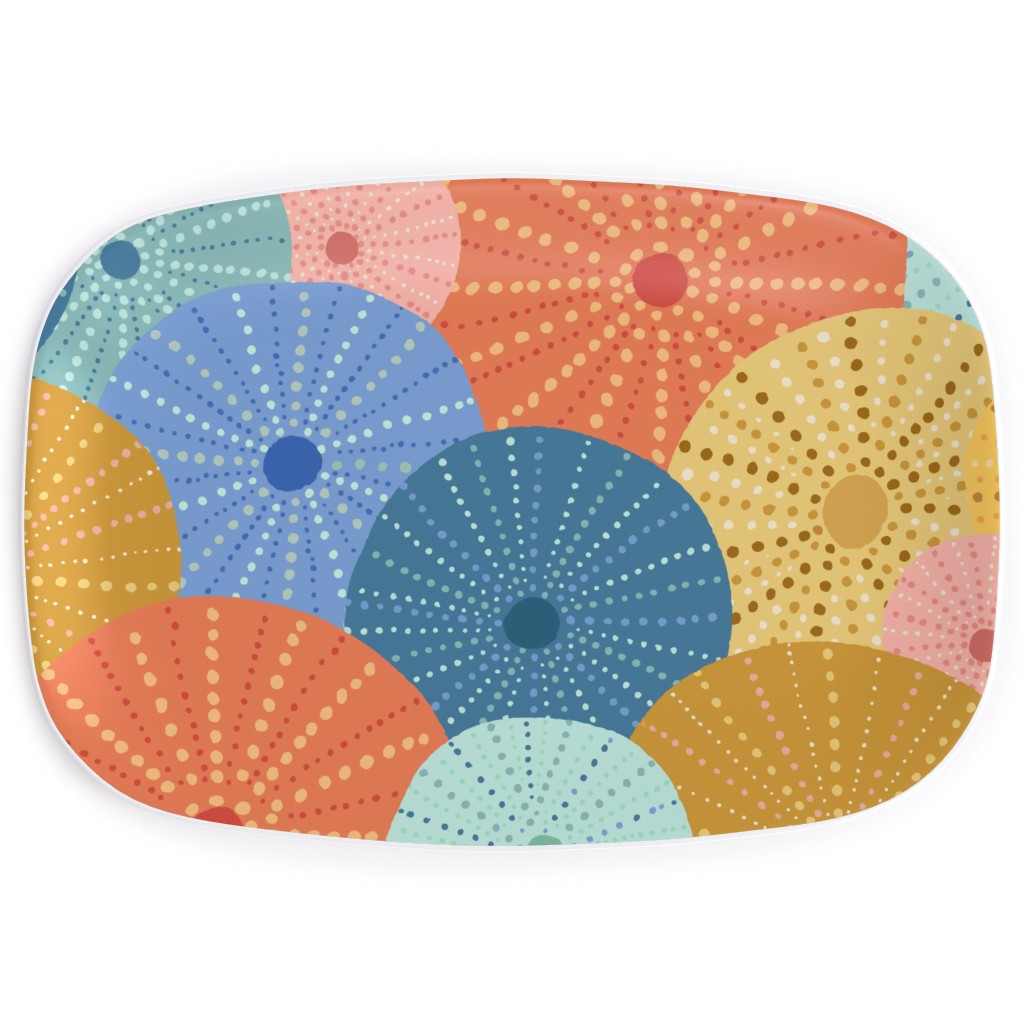 Colorful Sea Urchins Serving Platter, Multicolor