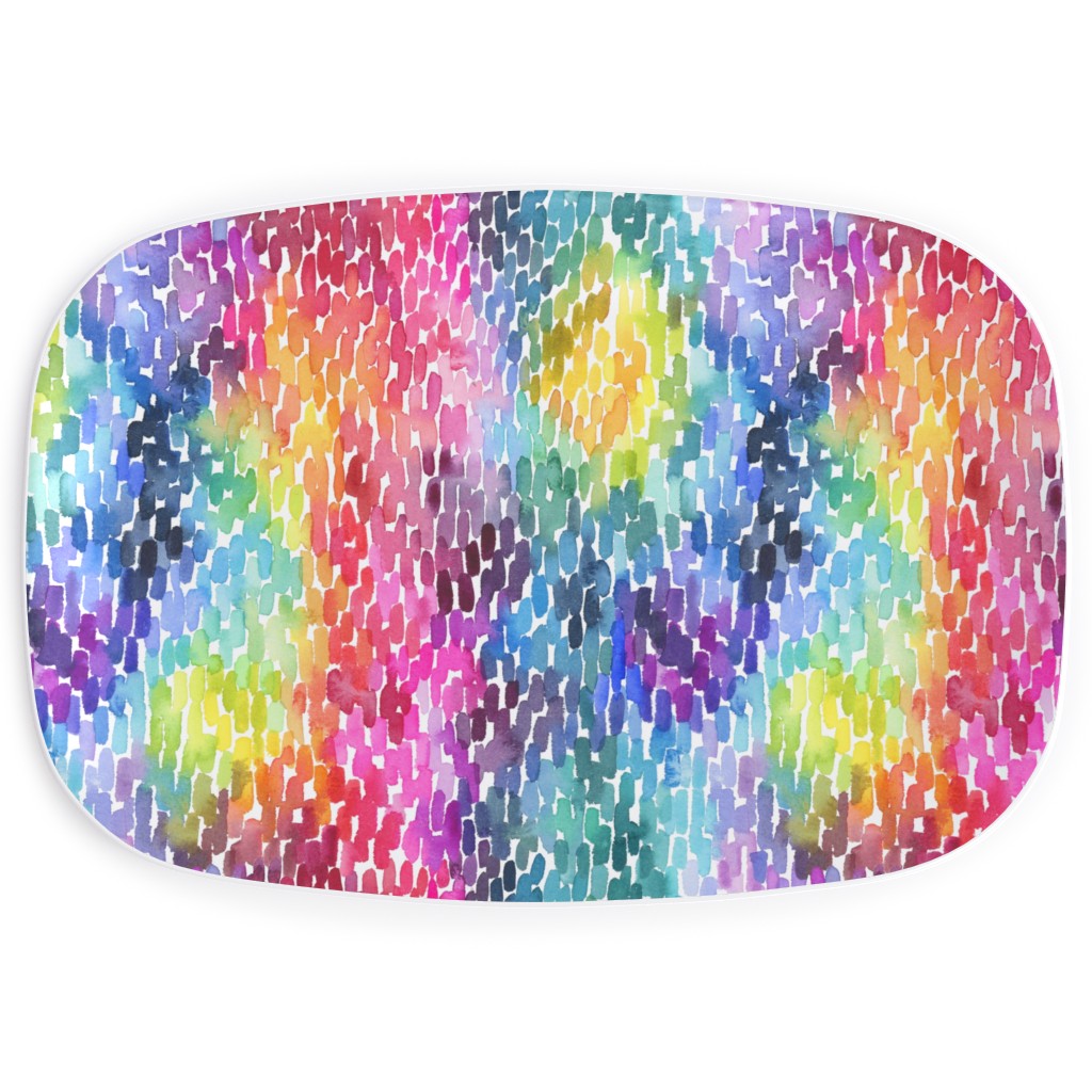 Watercolor Marks - Multi Serving Platter, Multicolor