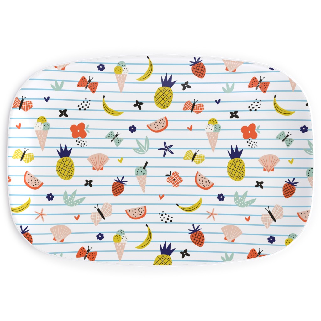 Summer Loving Stripe - Multi Serving Platter, Multicolor