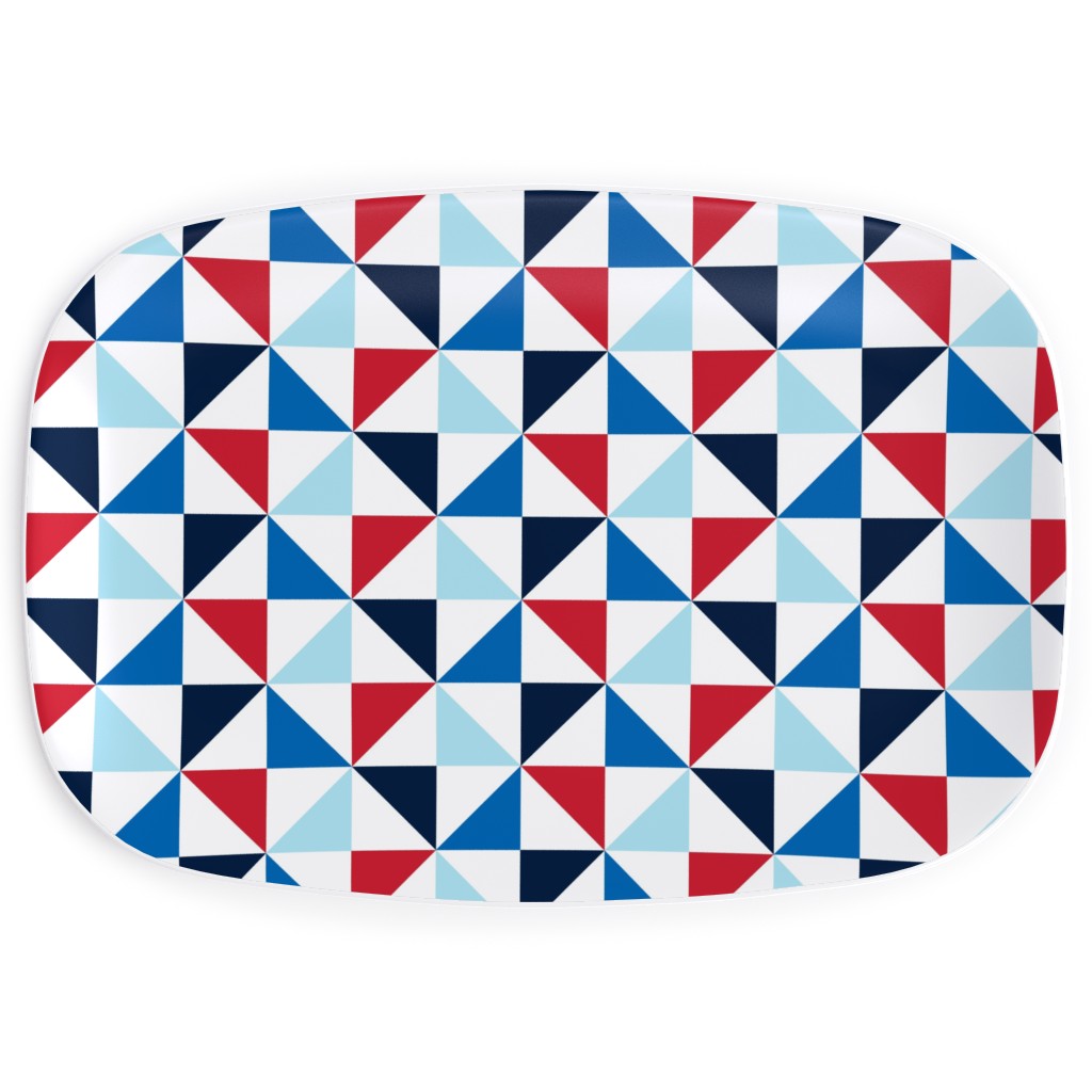 Pinwheels - Multi Serving Platter, Blue, True Blue