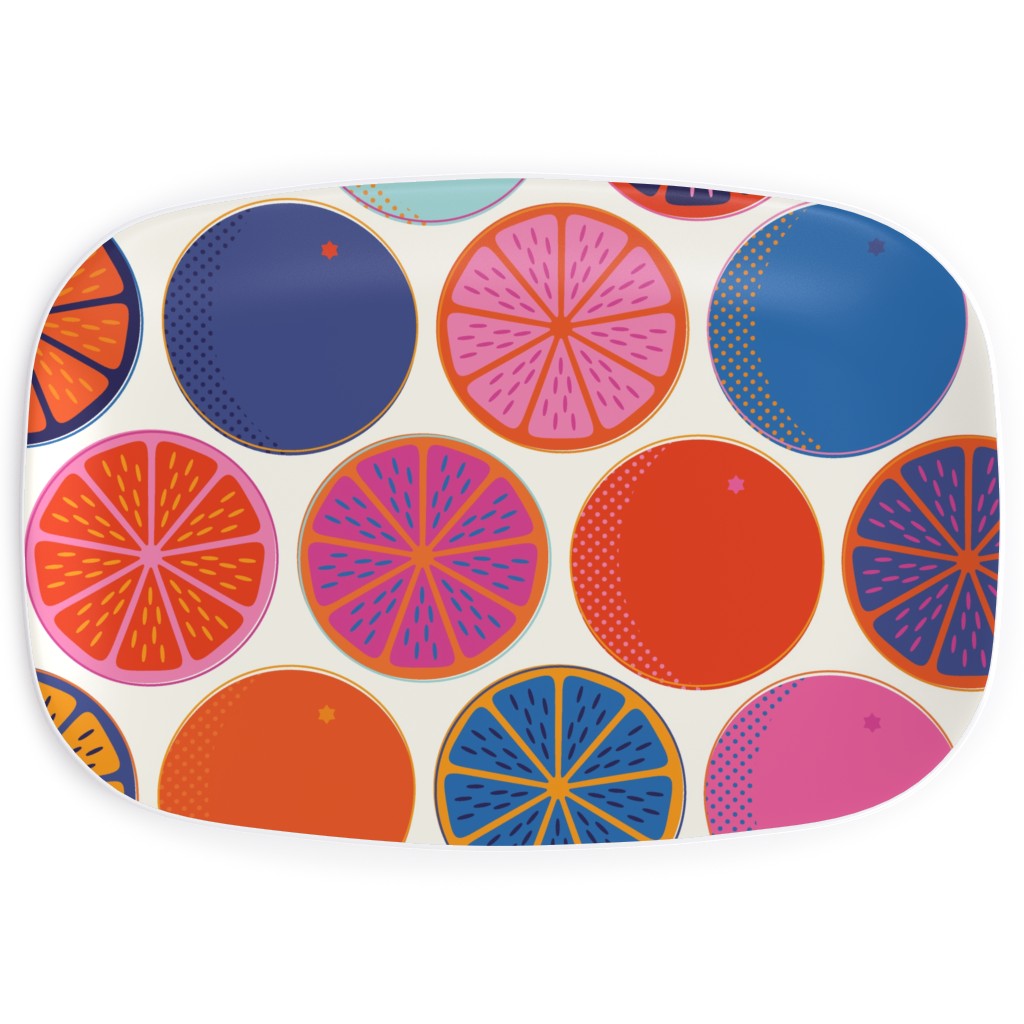 Orange Pop Serving Platter, Multicolor
